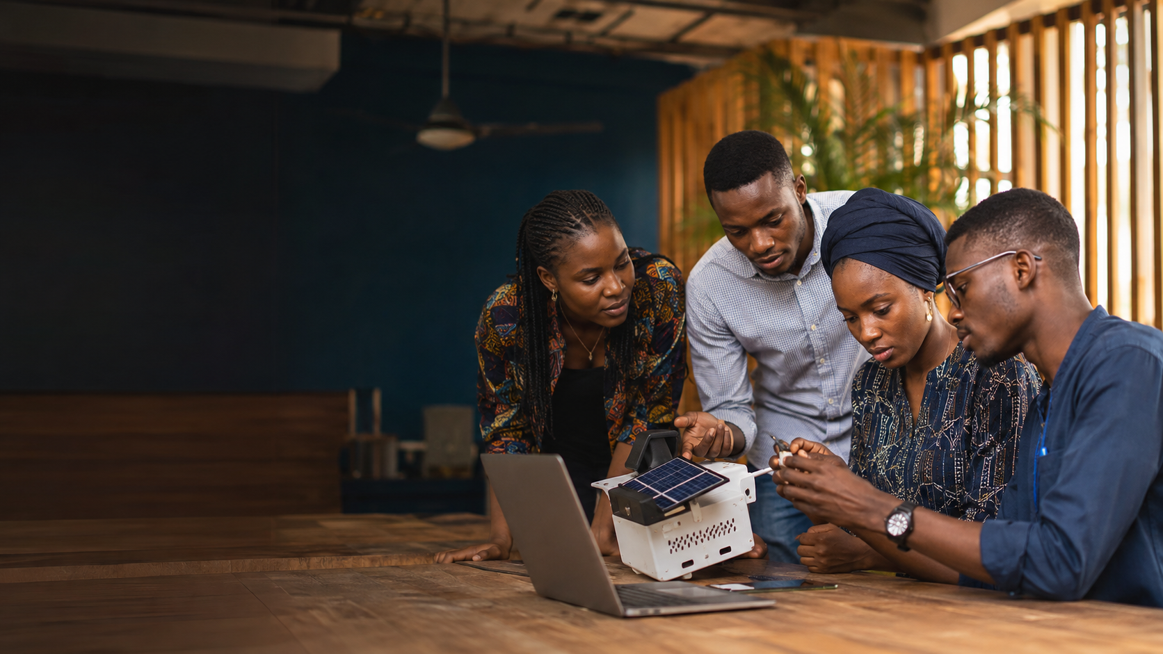 Nigerian innovators developing a technology product